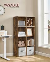 VASAGLE 8-Cube Bookcase Rustic Brown LBC024T01 30 x 65 x 129.5 cm view 2