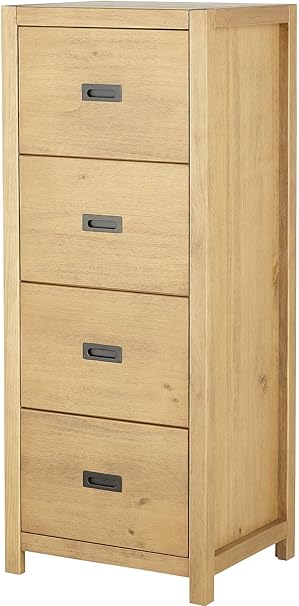Tesco New Causeway 4 Drawer Tallboy Chest Solid Pine Amazon