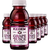Kedem Grape Juice, 8oz BPA Free Plastic Bottle (12 Pack) Made With Concord Grapes, Certified Kosher