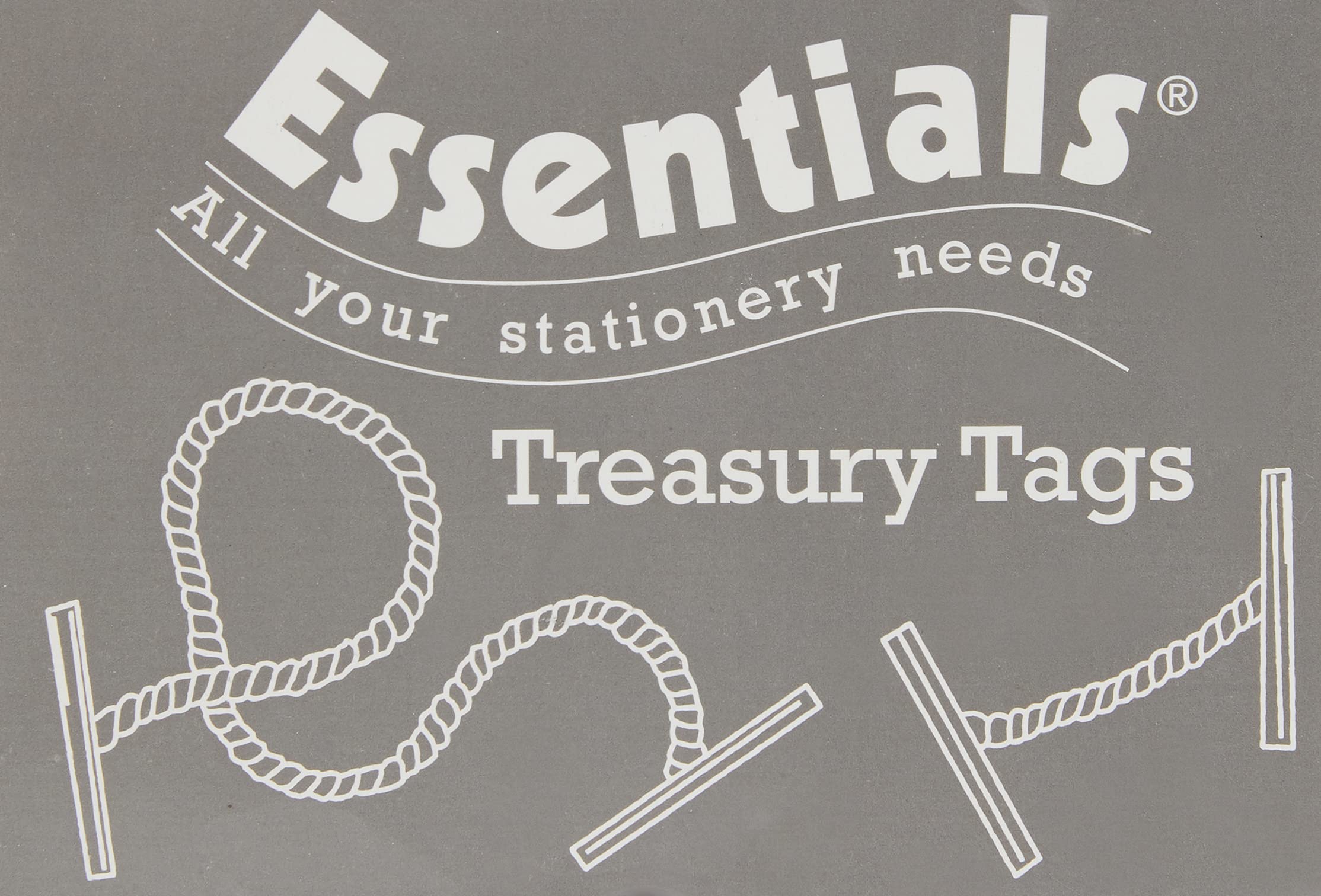 Whitecroft Essentials 27151/10 25 mm Metal Ended Treasury Tags - Green (Pack of 100)
