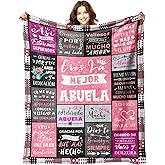 YPURTSD Grandma Gifts in Spanish - Regalos para Abuela - Mothers Day Christmas Birthday Gifts for Abuelita from Grandchildren - Eres La Mejor Abuela - Regalo para Abuelita - Grandmas Blanket 50"x60"
