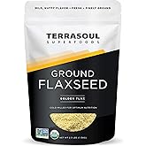 Terrasoul Superfoods Organic Ground Flax Seeds, 2.5 Pound - Finely Ground | Smooth Texture | Golden Flax