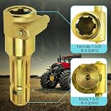 Ejoyous Tractor PTO Extension 1 3/8in 6 Spline Quick Hitch Gear Care Safety view 4