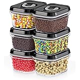 DWËLLZA KITCHEN Airtight Food Storage Containers with Lids – 6 Pieces All Same Size - Pantry Container for Spices, Candy, Nut