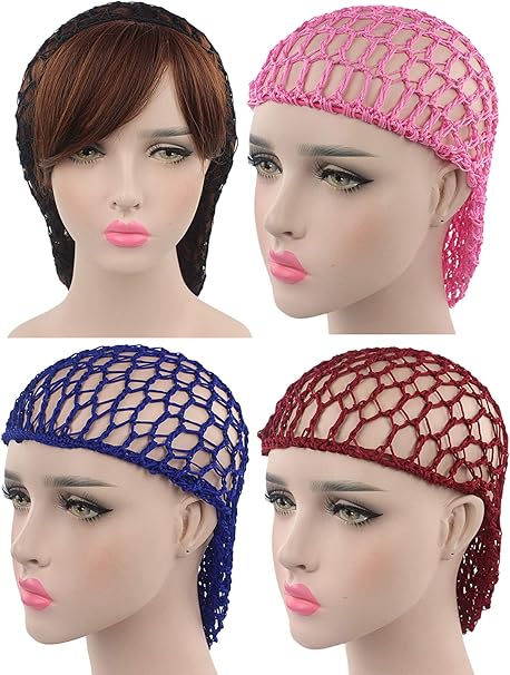 Multicolor1 Weegcn Women Girl Hair Net Fashion Bun Cover Crochet