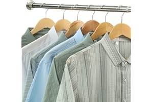 CALCHELE Closet Rods for Hanging Clothes Adjustable Closet Rod Sliver Closet Hanging Rod 15-54"