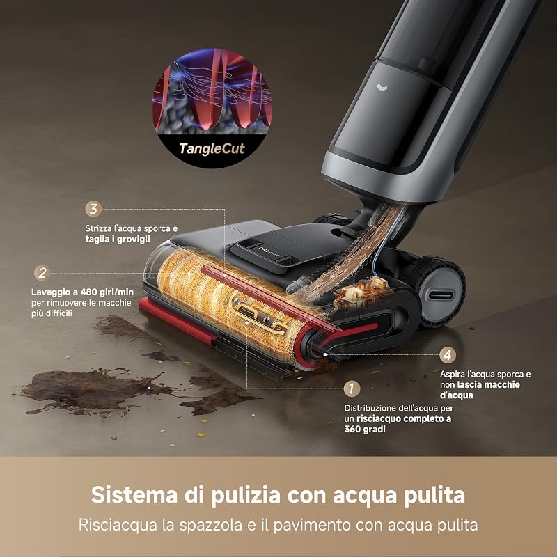 H15 Pro Heat Aspirapolvere Lavapavimenti, Lavaggio 85 °C