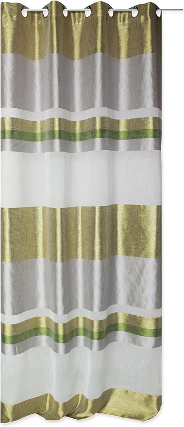 Haus Und Deko Streifenvorhang Geschossener Voile Mit Osen 140x245