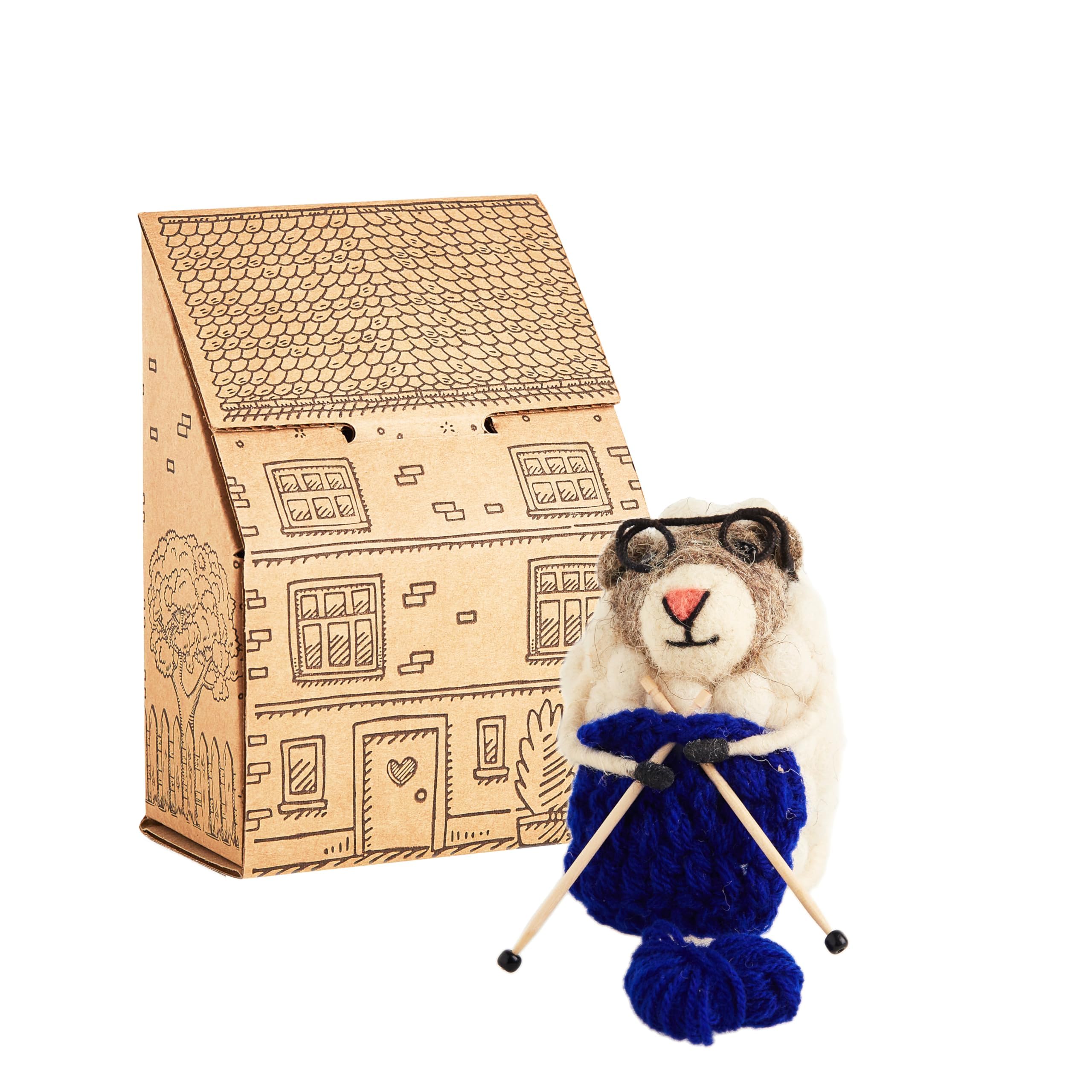 Sew Heart Felt | Knitting Nancy Sheep | Handmade for Mum | Cute Mum Keepsake | Mother’s Day Home Decoration