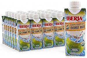 Iberia 100% Pure Organic Coconut Water, 11.1 fl. oz. (Pack of 24)