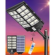 JAYNLT 900W Solar Street Lights Outdoor,142000LM 6500K Commercial Solar