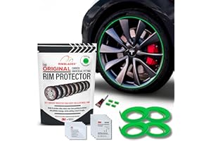Green Rim Protectors for Alloy Wheels by Rimblades Original - Fits Up to 24" X 4 Rims | Easy DIY Exterior Car Accessories | Protects Against Curb Rash