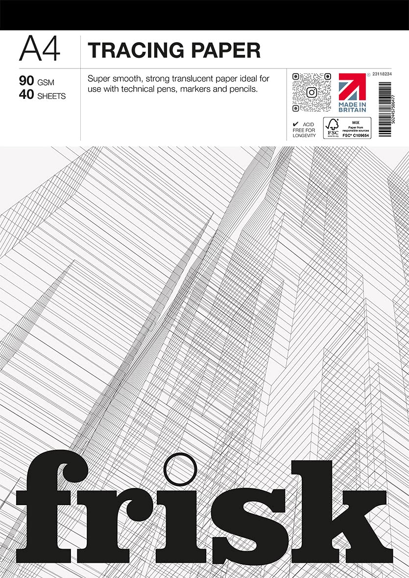 Frisk C-Trace 90 gm A2 40 Sheets Pad, Transparent