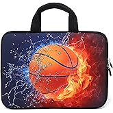 14 15 15.4 15.6 inch Laptop Handle Bag Computer Protect Case Pouch Holder Notebook Sleeve Neoprene Cover Soft Carrying Travel Case for Dell Lenovo Toshiba HP Chromebook ASUS Acer (Cool Basketball)