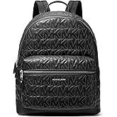 Michael Kors Hudson Dome Backpack, Silver-Tone Hardware/Black/MK Quilt