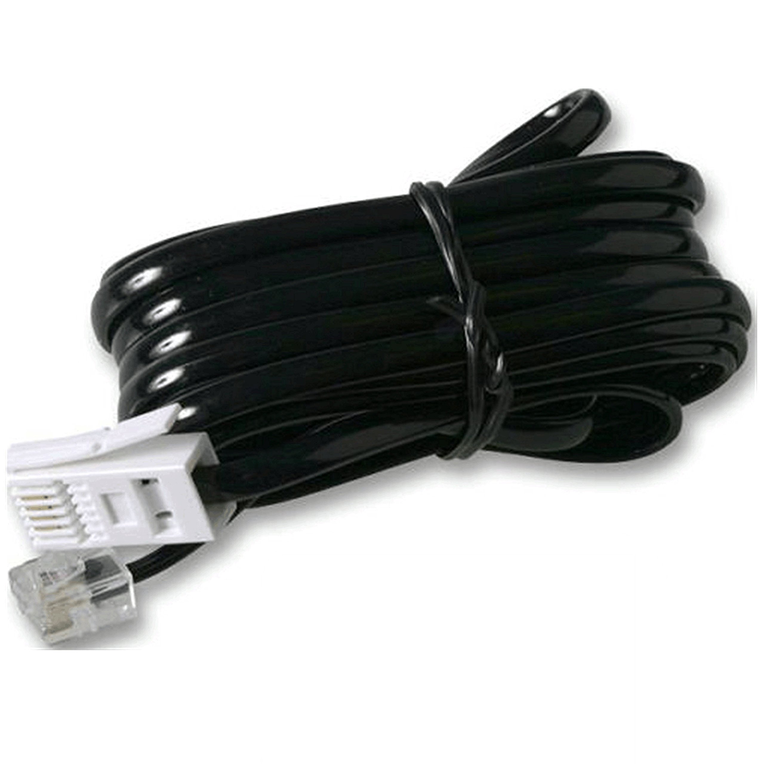 Reulin 3M Fax Telephone Phone Modem Cable Lead RJ11 to BT Plug Phone Socket - Black