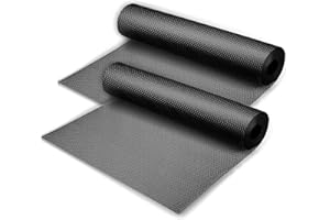 Helidrago 2 Pcs Bearded Dragon Tank Accessories, Reptile Substrate Floor, Leopard Gecko Tank Liner Mat for 40 Gallon, 20 Gallon, 50 Gallon,75 Gallon Lizard Tank, Black