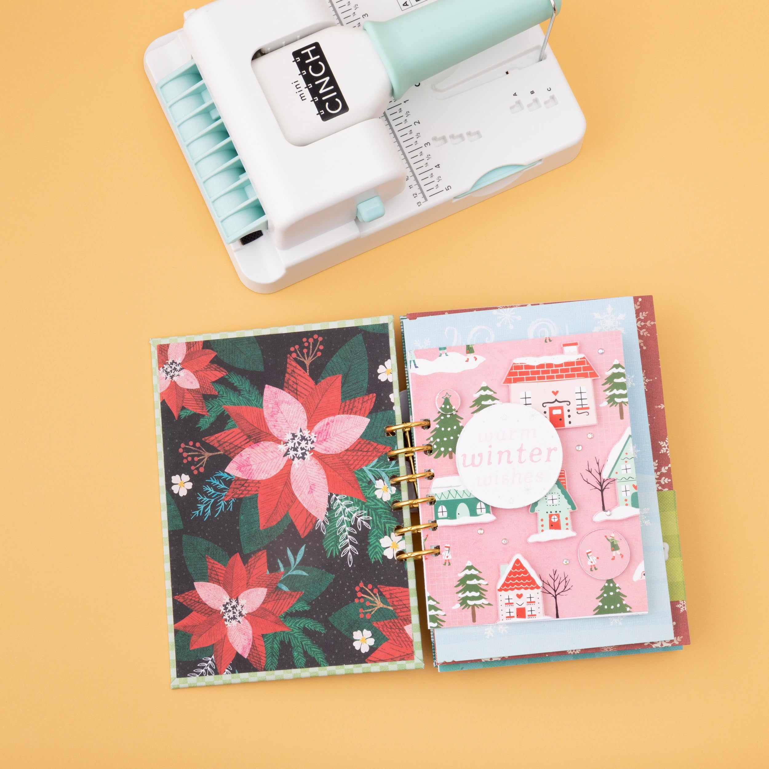 We R Memory Keepers Mini Cinch Bookbinding Machine - Small Craft Tool Compatible with Wire or Spiral Coils - Make Professional Books, Notebooks, Calendars, and Journals