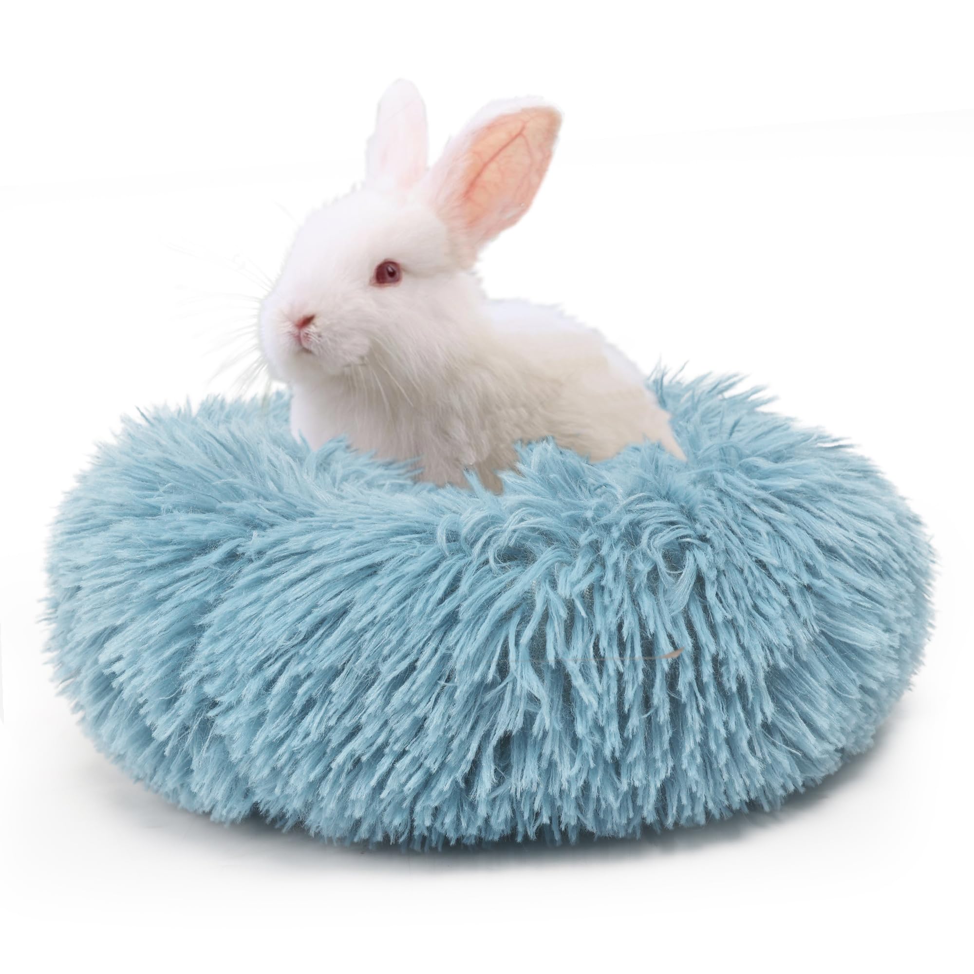 Photo 1 of wrkfree Chinchilla Bed Blue for Cage Fluffy Round Beds for Small Animals Washable Anti Slip