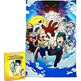 My Hero Academia Birthday Party Banner Set - Bundle with 53" x 81" Superhero Backdrop Poster Plus Deku Stand | My Hero Academia Birthday Party Decorations