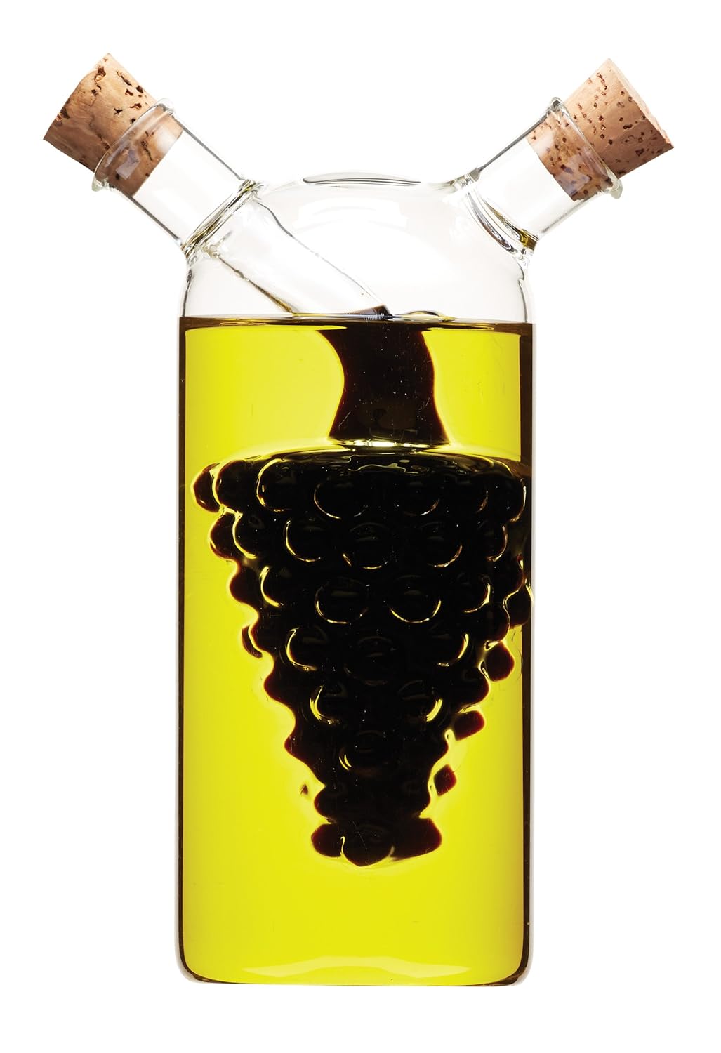 WORLD OF FLAVOURS Grape Italian Glass Dual Oil and Vinegar Bottle £13. ...