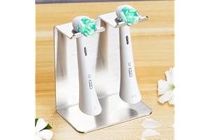 Electric Toothbrush Head Holder WAYASI Stainless Steel Tooth Brushing Holder, Wall Mounted Toothbrush Holders Shower Bathroom, Self Adhesive or Desktop Tooth Brush Holder Organiser, Silver