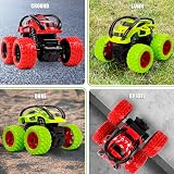 m zimoon Monster Trucks 2 Pack Pull Back Cars 360° Off-Road Green Red view 5