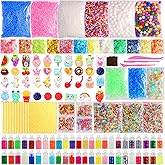 CityActs Slime Accessories Kit for Kids &ndash; Slime Mix-Ins Craft Supplies (Charms, Glitter, Foam Balls, Sequins) &ndash; DIY Craft Supplies, No Glue Included