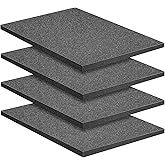 DECOHS 4 Pcs Polyurethane Foam Sheet- 16 x 12 x 1 Inch Cuttable Foam Inserts for Cases- Packing Foam Pads for Toolbox Camera Storage and Crafts