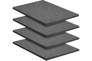 DECOHS 4 Pcs Polyurethane Foam Sheet- 16 x 12 x 1 Inch Cuttable Foam Inserts for Cases- Packing Foam Pads for Toolbox Camera Storage and Crafts