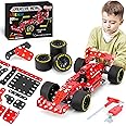 Building Car Metal Model Kits,STEM Building Toys Model Car Kits for Boys 8-12,Erector Set 1:20 Scale Red Racing Car Metal Building Blocks for Kids Boys 8 9 10 11 12-16 Years Old