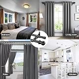 Harrms Harms Double Curtain Pole Black Extendable 76-222 cm Eyelet Rod view 6