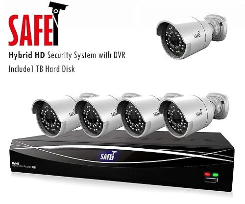 SAFEi Security Cameras, Hybrid HD 1080p, Day/Night Vision with 30