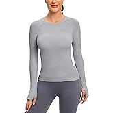 MathCat Seamless Workout Shirts for Women, Long Sleeve Workout Tops for Women, Yoga Sports Athletic Gym Tops
