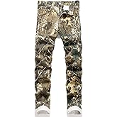 TMMMT Men's Fashion Camouflage Slim Jeans Pants