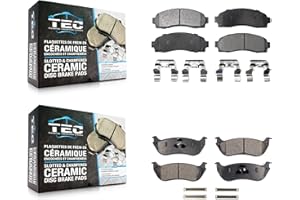 TEC Front Rear Ceramic Brake Pads Kit Replacement For Ford Explorer Mercury Mountaineer KTC-100416