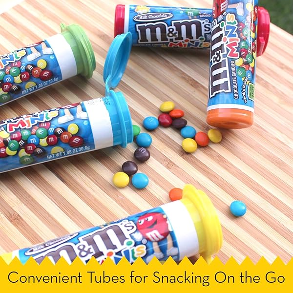 M&M’S MILK CHOCOLATE MINIS SIZE CANDY 1.08-OUNCE TUBE 24-COUNT