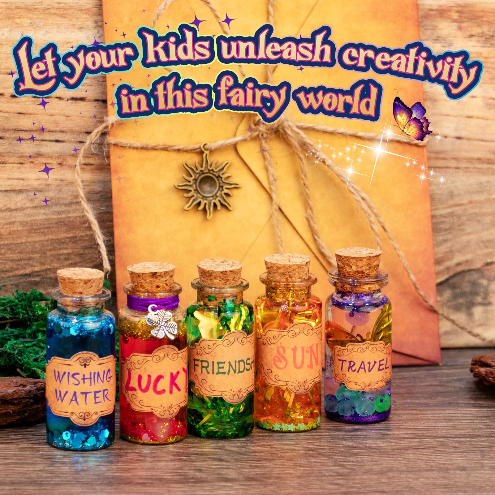 Alritz Fairy Potions Kit, Magic Mix Kit 20 Bottles, Christmas Gifts Decorations Ornaments Garden Crafts Birthday Gifts Toys for Girls and Boys 6 7 8 9 10 11 12+Years Old Families Party Indoor Outdoor