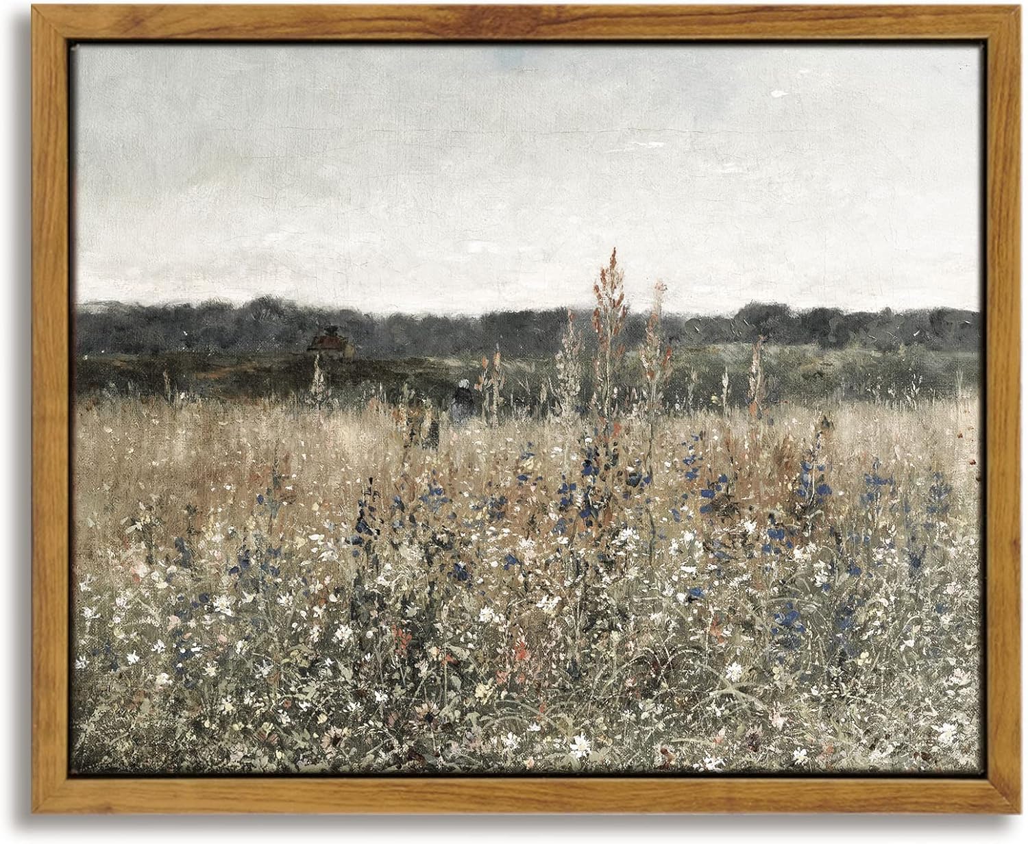 Wall Décor - InSimSea Framed Canvas Wall Art Home Decor, Meadow with Flowers Painting Wall Art Prints, Canvas Wall Art for Living Room Decor Bedroom Home Bathroom Wall Decor 8x10in