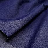5OZ Cotton Denim Fabric for Sewing 55 Inches Width Entelare(Deep Blue 3Yards)