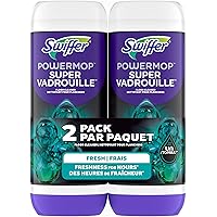 Swiffer PowerMop Floor Cleaning Solution with Unstopables Fresh Scent, 1.5 L Total (2 Count of 750 mL Each)