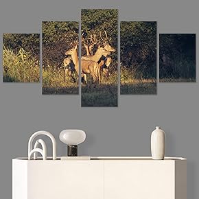 SIGNWIN 5 Panel Canvas Wall Art Modern Art...