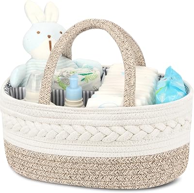 Maliton Nappy Caddy Cotton Rope Newborn Essentials Brown