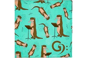 Genuwind Customs Silk C Flute Swab | 100% Pure Mulberry Silk | Safe & Gentle on Flutes | Non-Treated for Enhanced Absorption & Drying | Premium Stitching | 10”x10” (Otters, 10"x10")