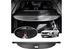 AUTOMIIM Retractable Cargo Cover for Hyundai Tucson 2022 2023 2024 2025 2026 Tucson Trunk Cover with Hooks Security Shield Shade Waterproof Upgraded Version