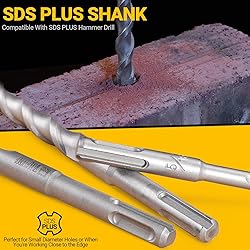 TGFTGF 17-Piece SDS Plus Rotary Hammer Drill Bits
