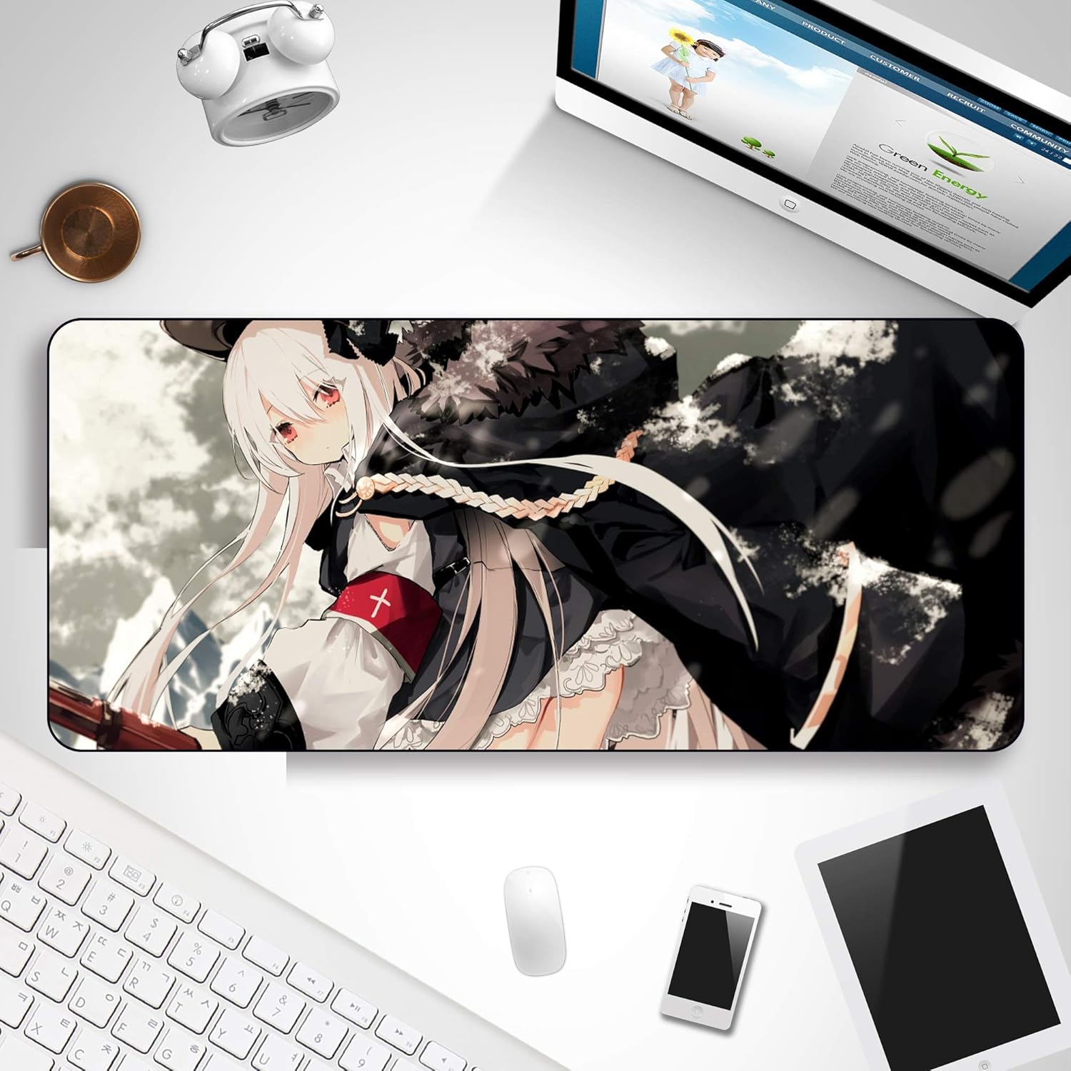 Amazon 11q Girls Frontline 少女前線ドールズフロントライン Kar98k 德皇 大判マウスパッド パソコン 周辺機器 アニメ キャラクター ゲーミング マウスパッド 巨大 適用 ファッション かわいい 萌え 90x40x0 3cm ノーブラント マウスパッド 通販