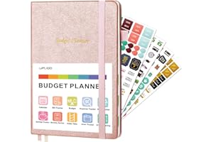 Budget Planner, UpUGo Monthly Accounts Book and Bill Tracker, Undated Financial Organizer, Expense Tracker Notebook, Manage and Optimize Your Finance, A5 Size, Rose Gold