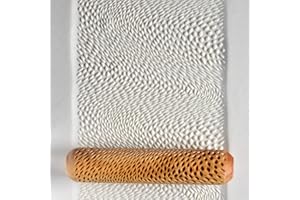 MKM Pottery Tools Wood Big Hand Rollers for Clay (BHR-84 River of Rice)