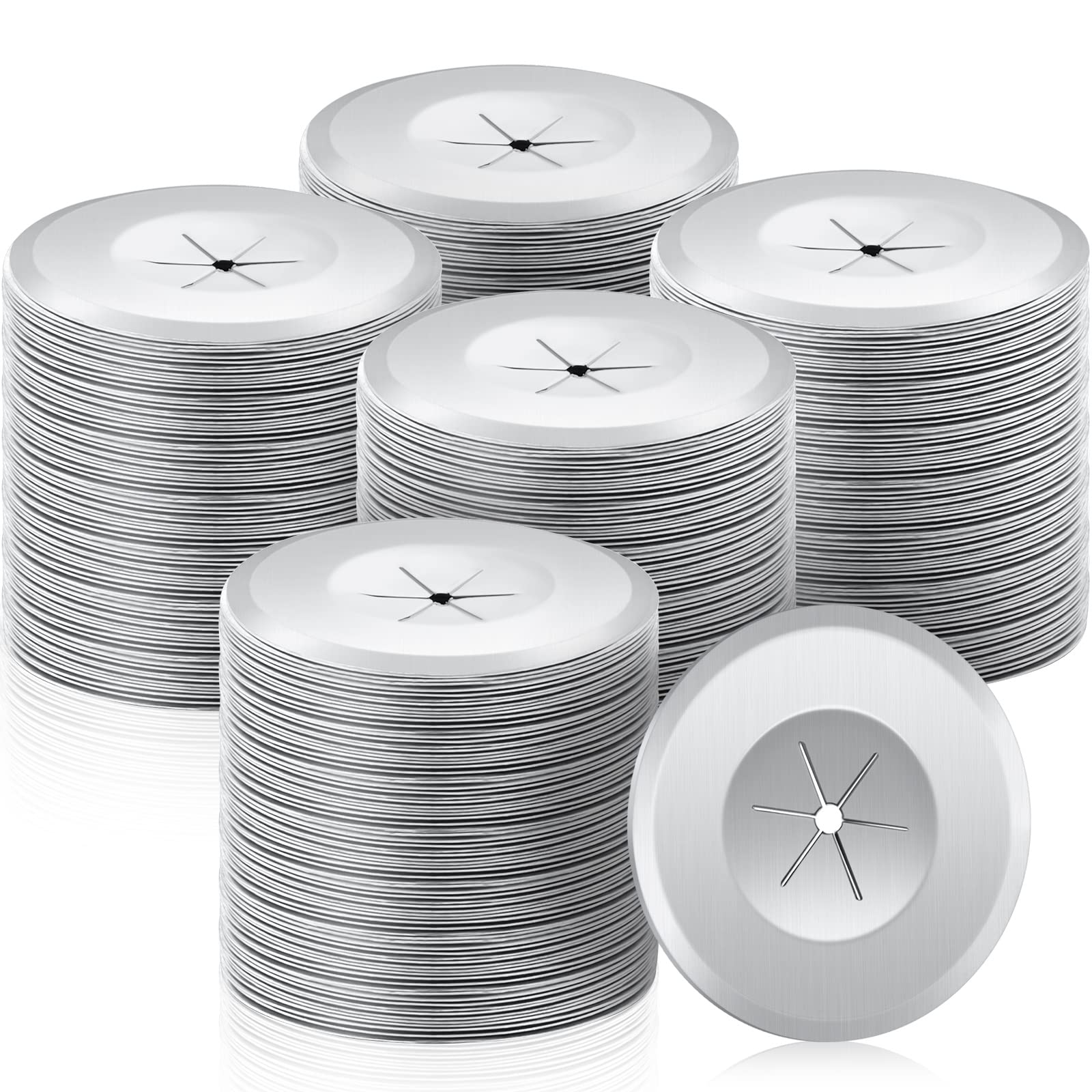 Photo 1 of 1.5 Inch Perforated Insulation Pins Self Locking Washers Flat Washer Round Galvanized Steel Plaster Washers for Wall and Ceiling (1000 Pieces)